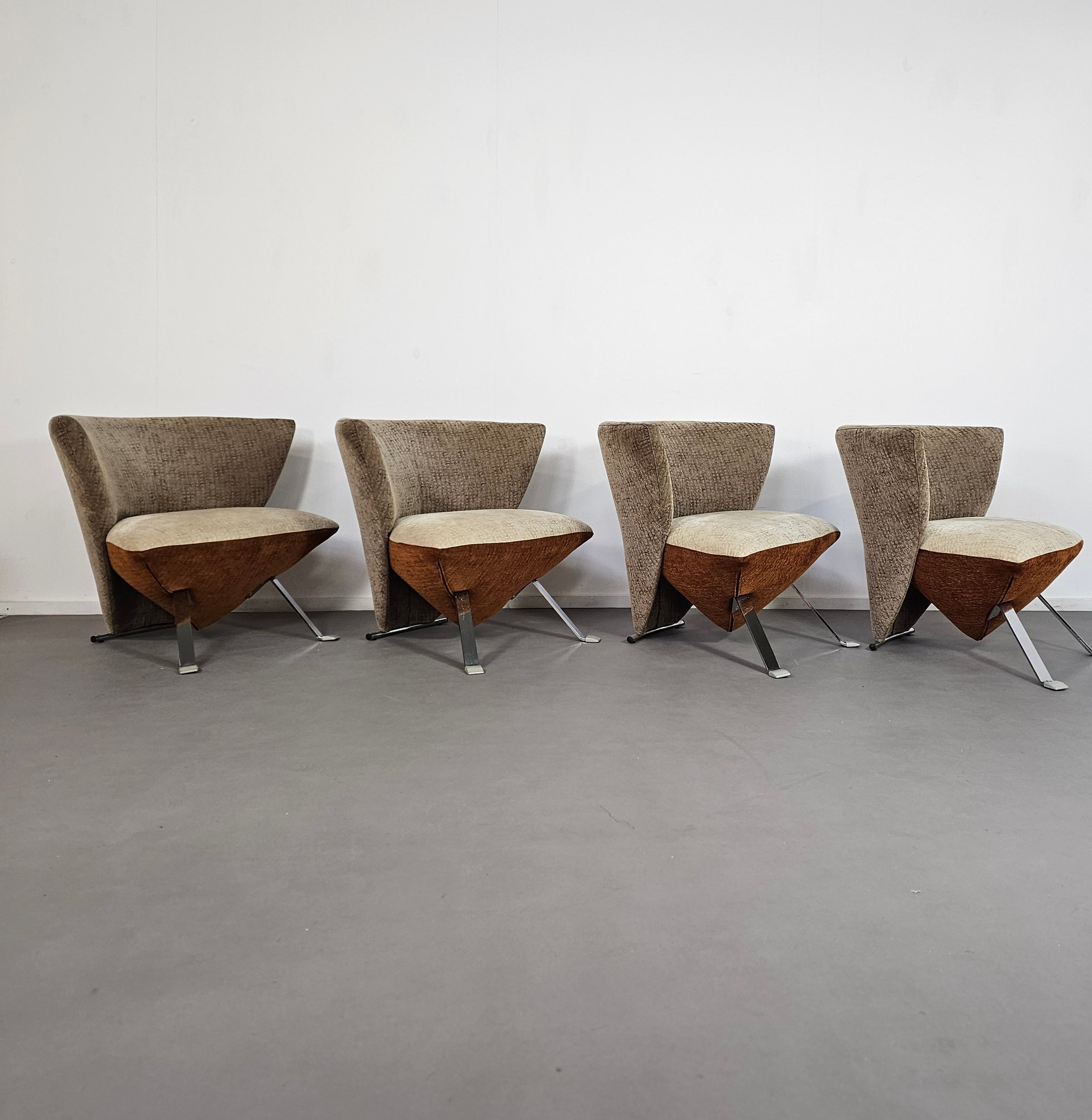 4 x Jada chair duo tone by Giorgio Saporiti for il Loft