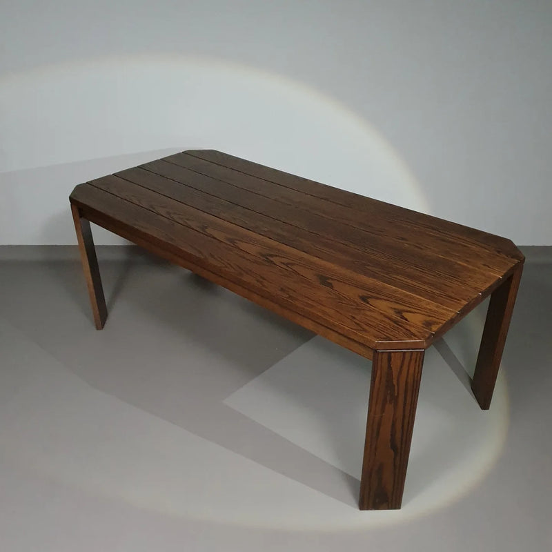 Beautiful solid oak dining table 70's