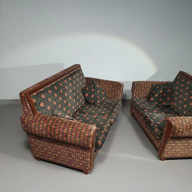 Sofa Set Art Deco style 80's