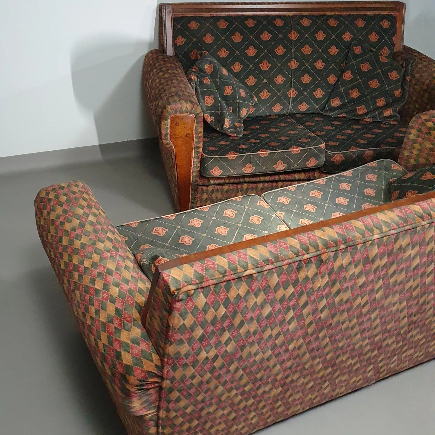 Sofa Set Art Deco style 80's