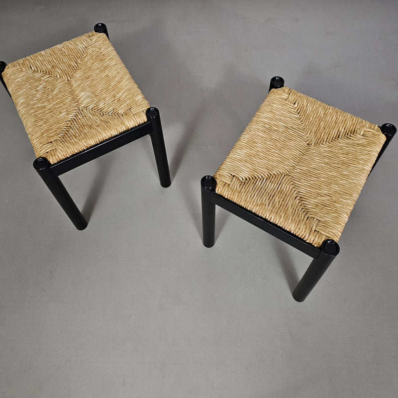 2 x Ibisco stool / rare rush / woven