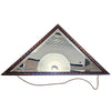 Oak wood triangle Mirror / facet cut edges