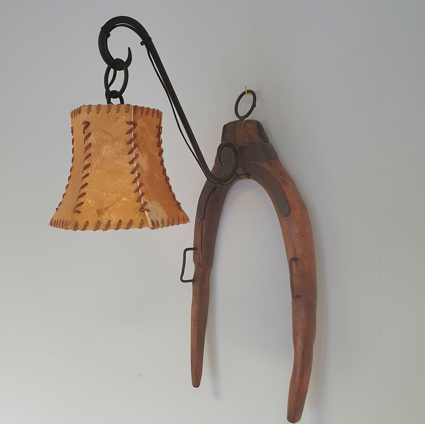 Ox harnass wall lamps / farmhouse