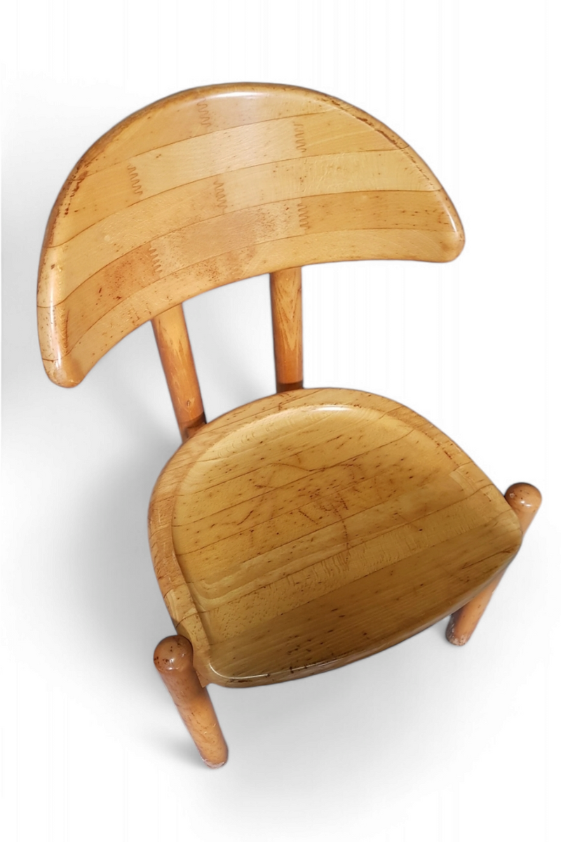 logo.human 4 x chair, made in solid maple by Ansager Møbler, Denmark. Danish craftsmanship, marked with stamp.