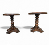 Matching oak side tables