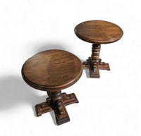 Matching oak side tables