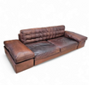 Antonello Mosca giorgetti sofa royal 1970's cognac leather / patina