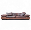 Antonello Mosca giorgetti sofa royal 1970's cognac leather / patina