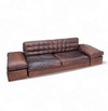 Antonello Mosca giorgetti sofa royal 1970's cognac leather / patina