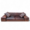 Antonello Mosca giorgetti sofa royal 1970's cognac leather / patina