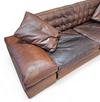 Antonello Mosca giorgetti sofa royal 1970's cognac leather / patina