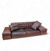 Antonello Mosca giorgetti sofa royal 1970's cognac leather / patina