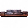 Antonello Mosca giorgetti sofa royal 1970's cognac leather / patina