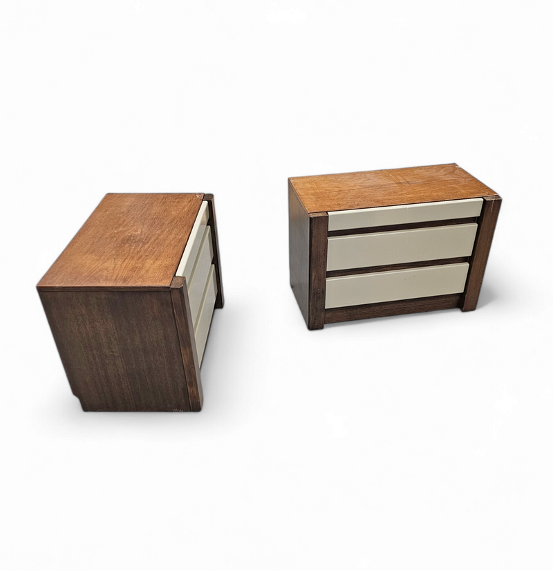 Pair / bedside tables with Scandinavian design 1970s