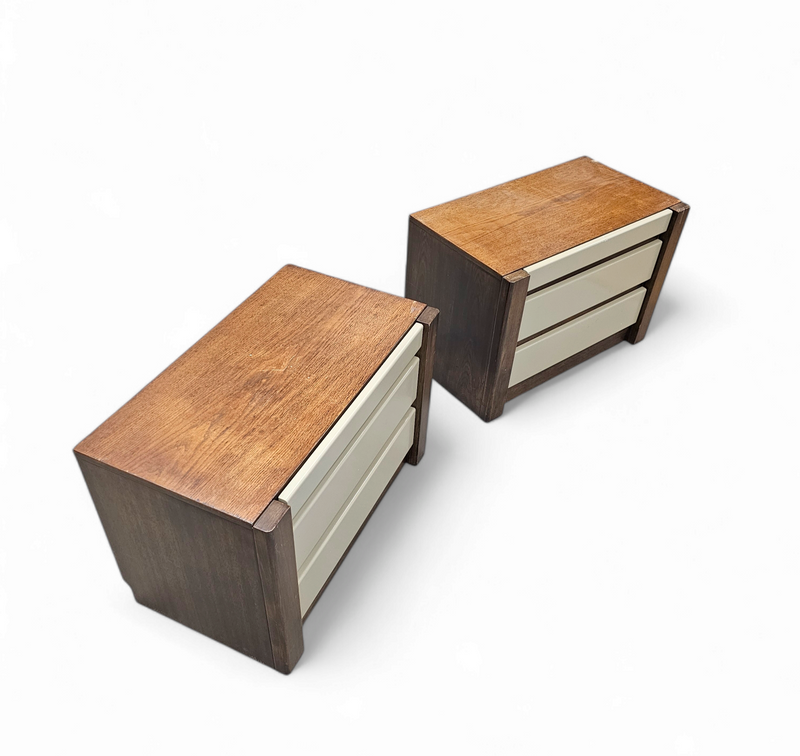 Pair / bedside tables with Scandinavian design 1970s