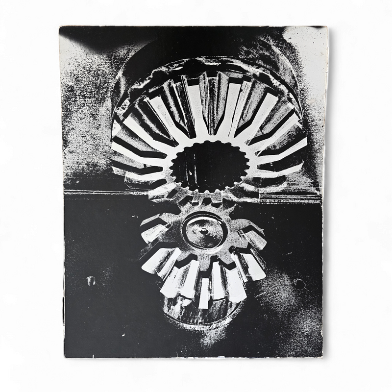 6 x barite photos of a gearbox on board by Hugo Liebe 1960s