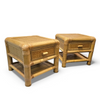 2 x Bamboo night stands / side tables / 1980s