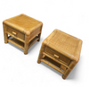 2 x Bamboo night stands / side tables / 1980s