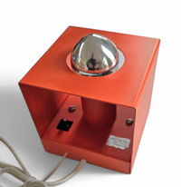 Small orange Philips wall / table cube lamp 1970s