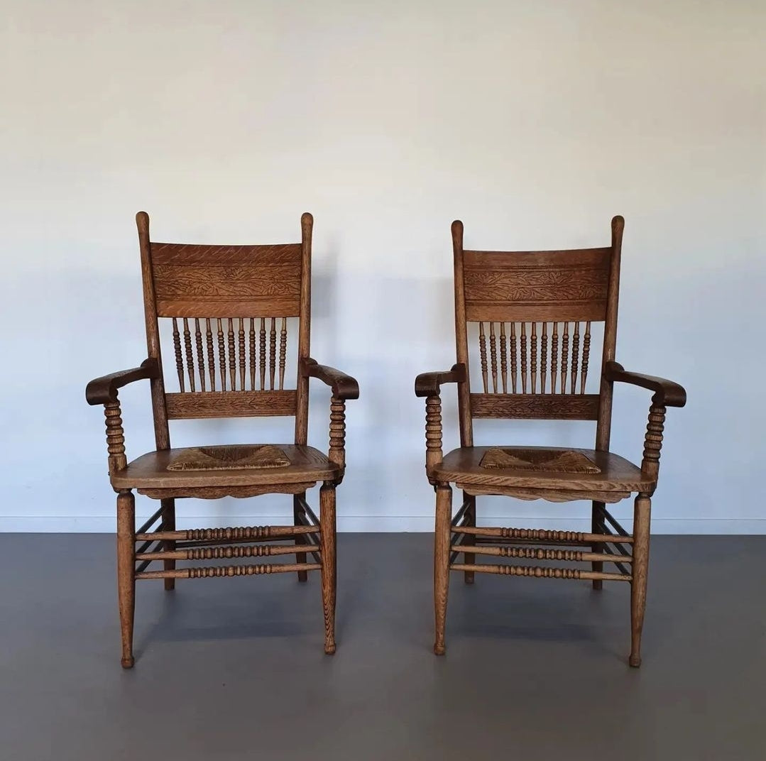 Unieke antieke Belle Epoque stoel ca. 1900 ( shaker chairs )