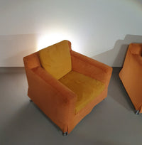 B&B / B en B / Italia lounge chairs model HARRY. With rare loose cover by Antonio Citterio.