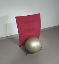 Italian modern bordeaux red ball armchair San Siro designed by Fabrizio Ballardini, 1995