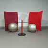 Italian modern bordeaux red ball armchair San Siro designed by Fabrizio Ballardini, 1995