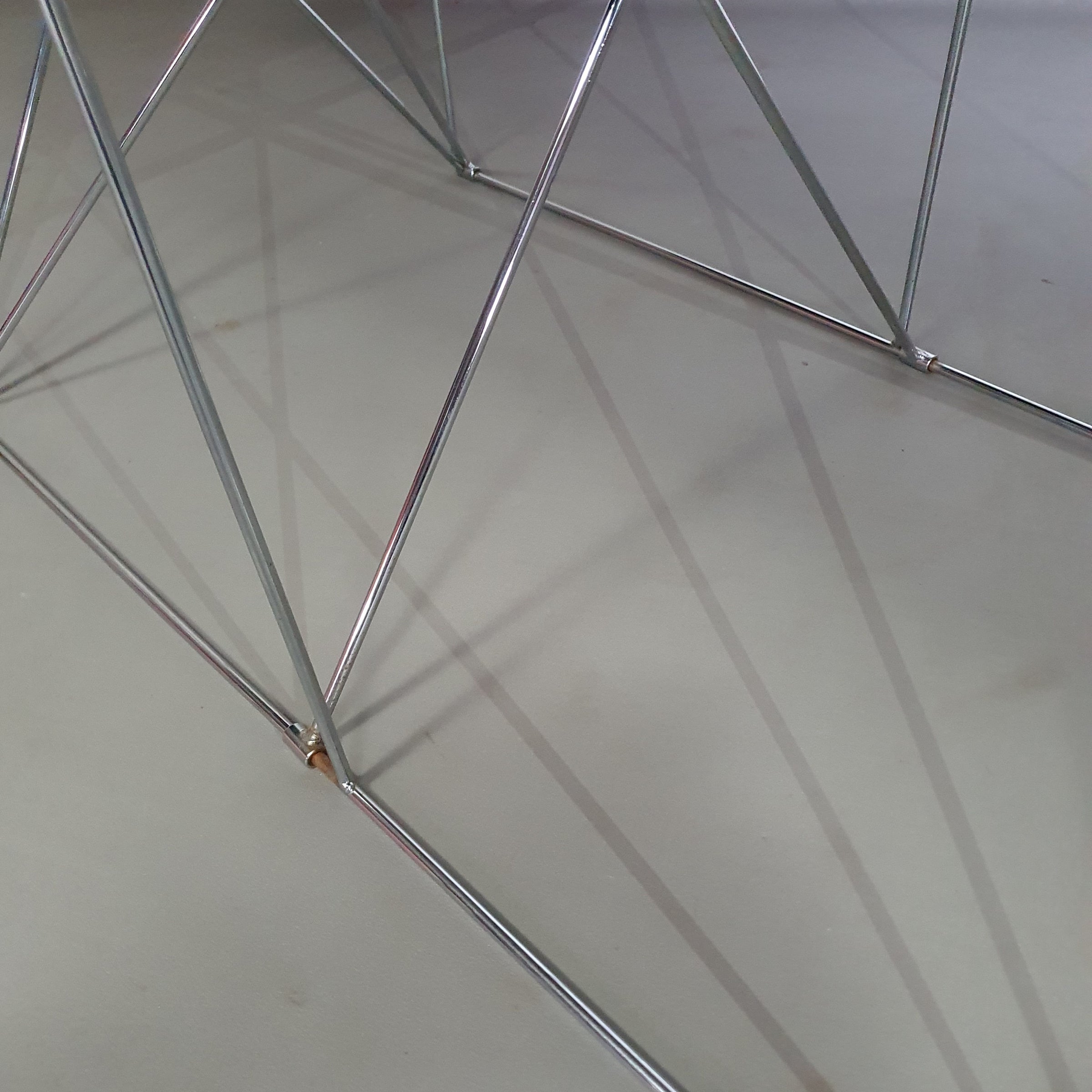 Steel and Glass Dining Table by Max Sauze for Max Sauze Studio, 1970s