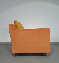 B&B / B en B / Italia lounge chairs model HARRY. With rare loose cover by Antonio Citterio.