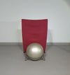 Italian modern bordeaux red ball armchair San Siro designed by Fabrizio Ballardini, 1995