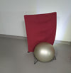 Italian modern bordeaux red ball armchair San Siro designed by Fabrizio Ballardini, 1995