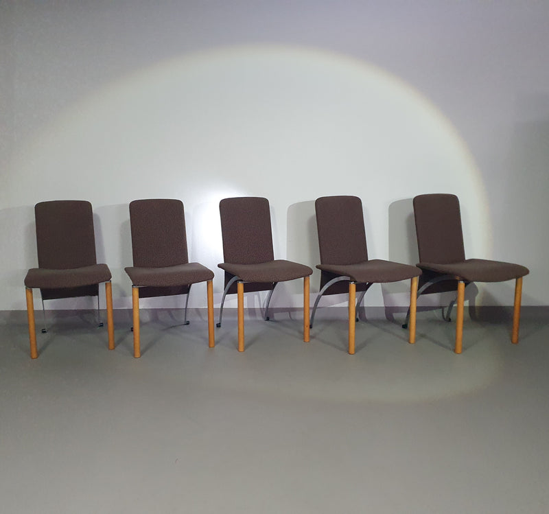 Hennie de Jong chairs 1980s set of 6