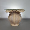 Split reed / pencil reed / rattan / bamboo bell flower side table.