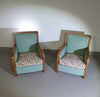 Set Italian arm chairs with cherry wood frame