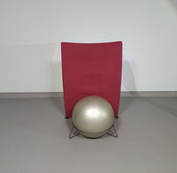 Italian modern bordeaux red ball armchair San Siro designed by Fabrizio Ballardini, 1995