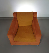 B&B / B en B / Italia lounge chairs model HARRY. With rare loose cover by Antonio Citterio.