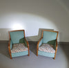 Set Italian arm chairs with cherry wood frame