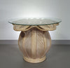 Split reed / pencil reed / rattan / bamboo bell flower side table.