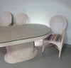 Pensil reed ,  Split reed table chairs dining set. 
Wide 160
Depth 92
Height 75 cm