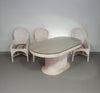 Pensil reed ,  Split reed table chairs dining set. 
Wide 160
Depth 92
Height 75 cm