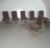 Hennie de Jong chairs 1980s set of 6