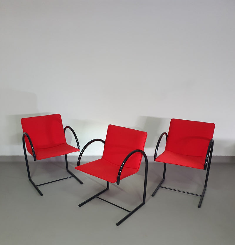 CIRKEL ARM CHAIRS BY PIERRE MAZAIRAC & KAREL BOONZAAIJER FOR METAFORM 1980S