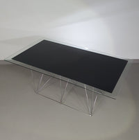 Steel and Glass Dining Table by Max Sauze for Max Sauze Studio, 1970s