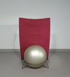 Italian modern bordeaux red ball armchair San Siro designed by Fabrizio Ballardini, 1995