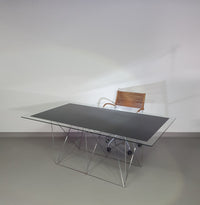 Steel and Glass Dining Table by Max Sauze for Max Sauze Studio, 1970s