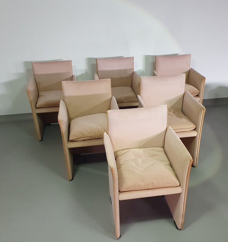 Set (6) By MARIO BELLINI 401 BREAK CHAIRS FOR CASSINA, 1990S