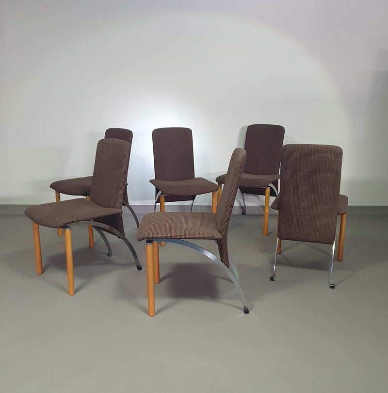 Hennie de Jong chairs 1980s set of 6