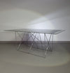 Steel and Glass Dining Table by Max Sauze for Max Sauze Studio, 1970s