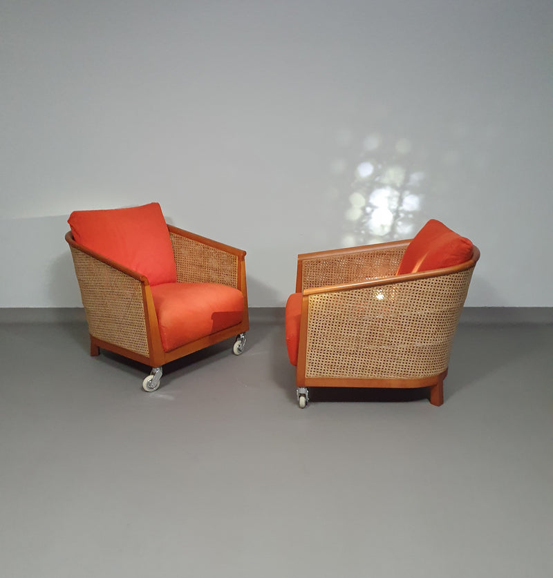 Set arm chairs " Mozart " by Antonio Citterio for flexform 90's