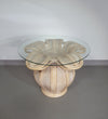 Split reed / pencil reed / rattan / bamboo bell flower side table.